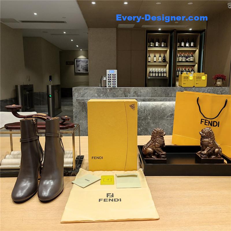 F**di electroplated high heel ankle boots