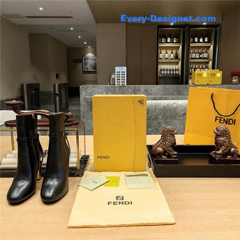 F**di electroplated high heel ankle boots