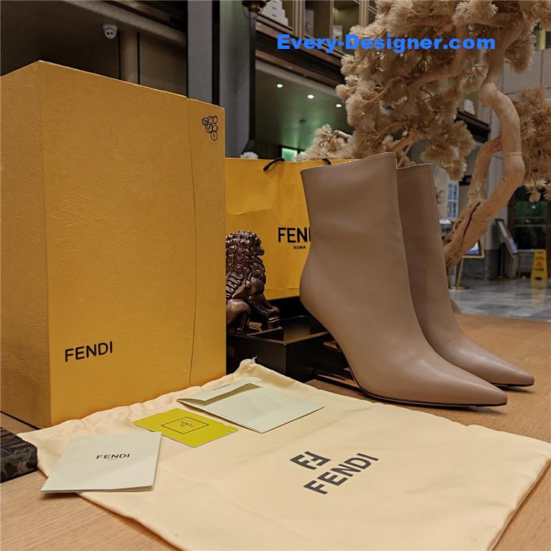 F**di pointed toe high heel ankle boots