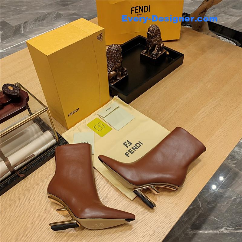 F**di pointed toe high heel ankle boots