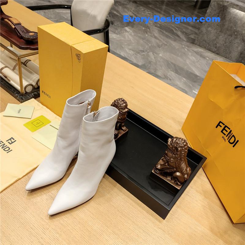 F**di pointed toe high heel ankle boots