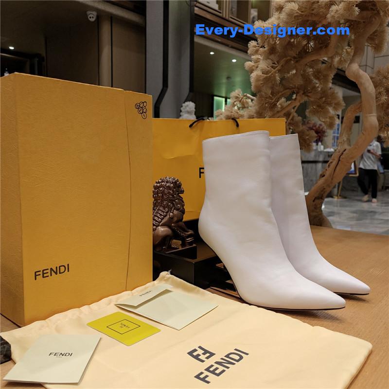 F**di pointed toe high heel ankle boots