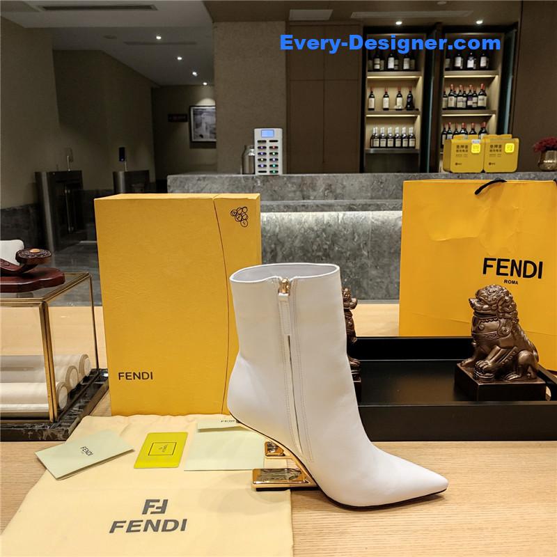 F**di pointed toe high heel ankle boots