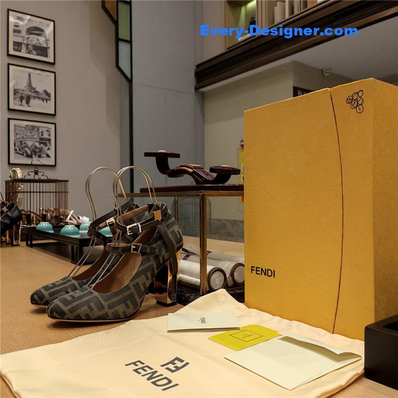 F**di electroplated high heel sandals