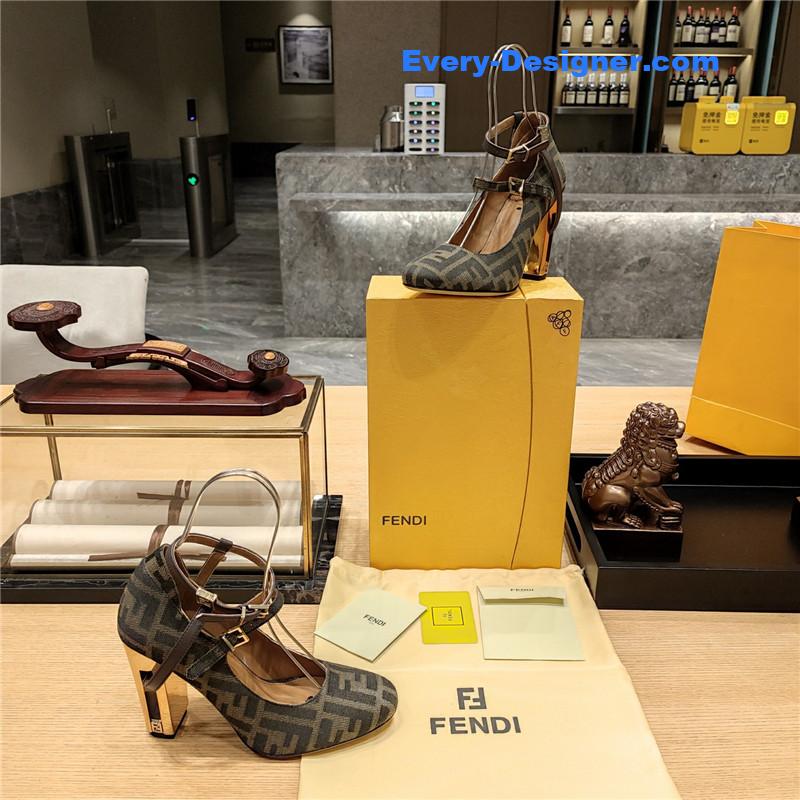 F**di electroplated high heel sandals