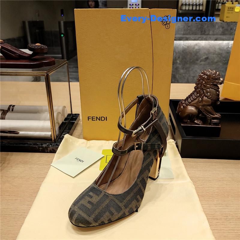 F**di electroplated high heel sandals