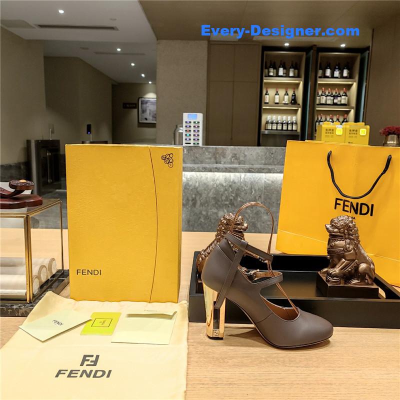 F**di electroplated high heel sandals