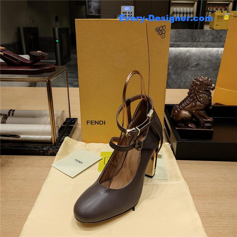 F**di electroplated high heel sandals