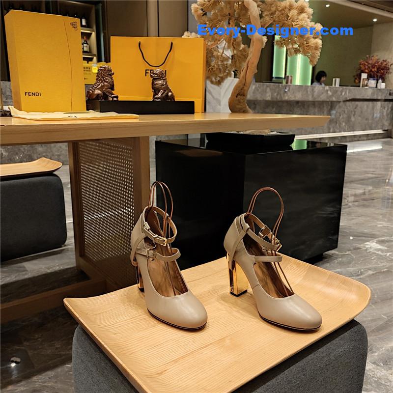 F**di electroplated high heel sandals