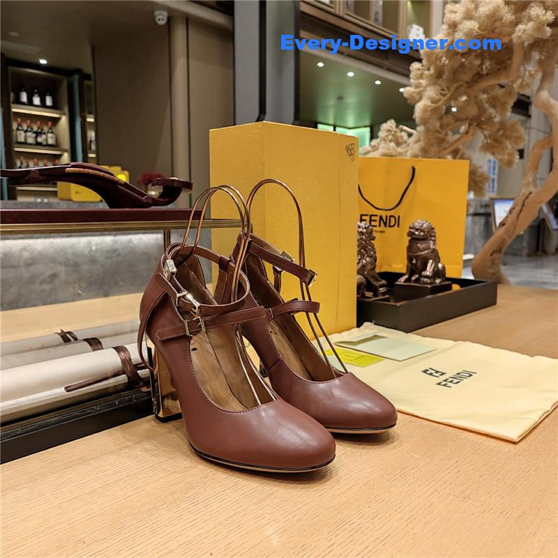 F**di electroplated high heel sandals