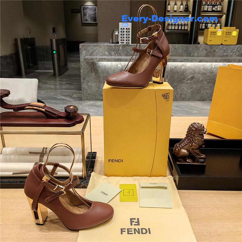 F**di electroplated high heel sandals