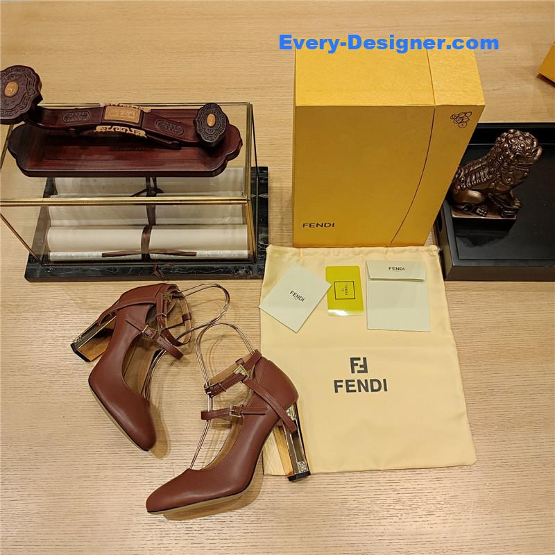 F**di electroplated high heel sandals