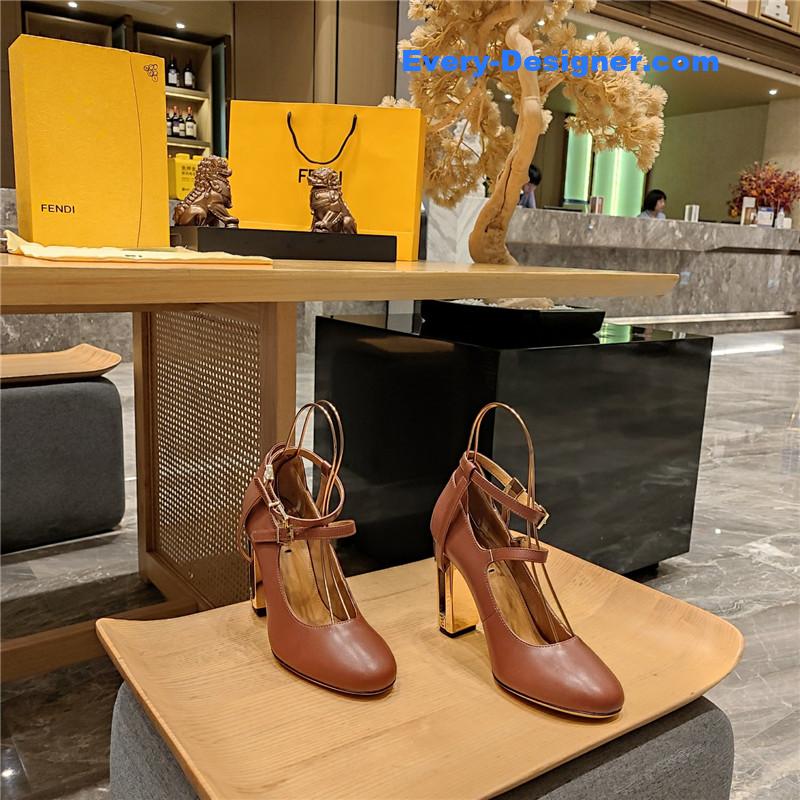 F**di electroplated high heel sandals