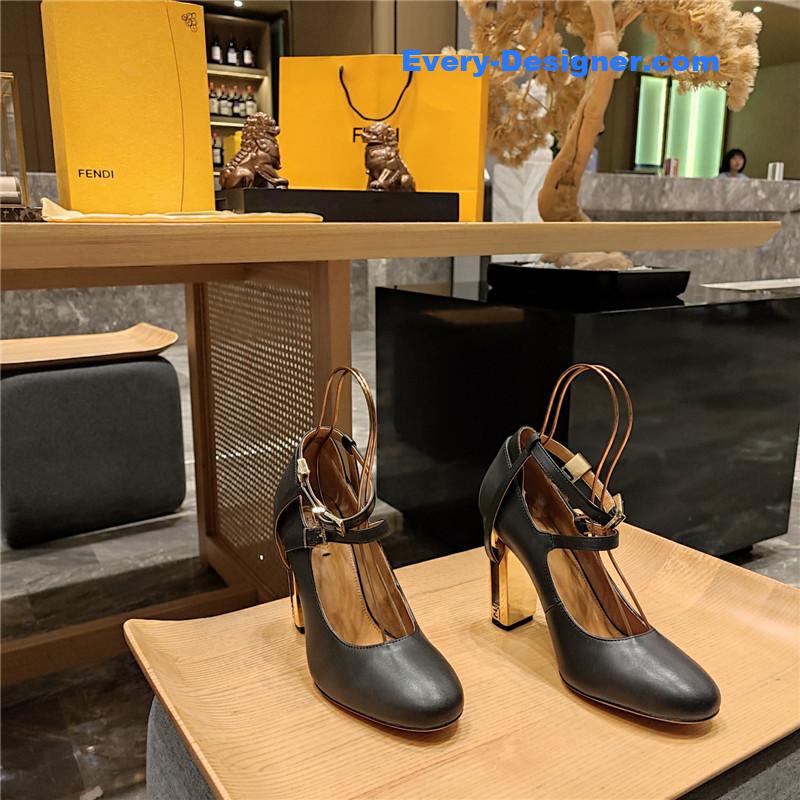 F**di electroplated high heel sandals