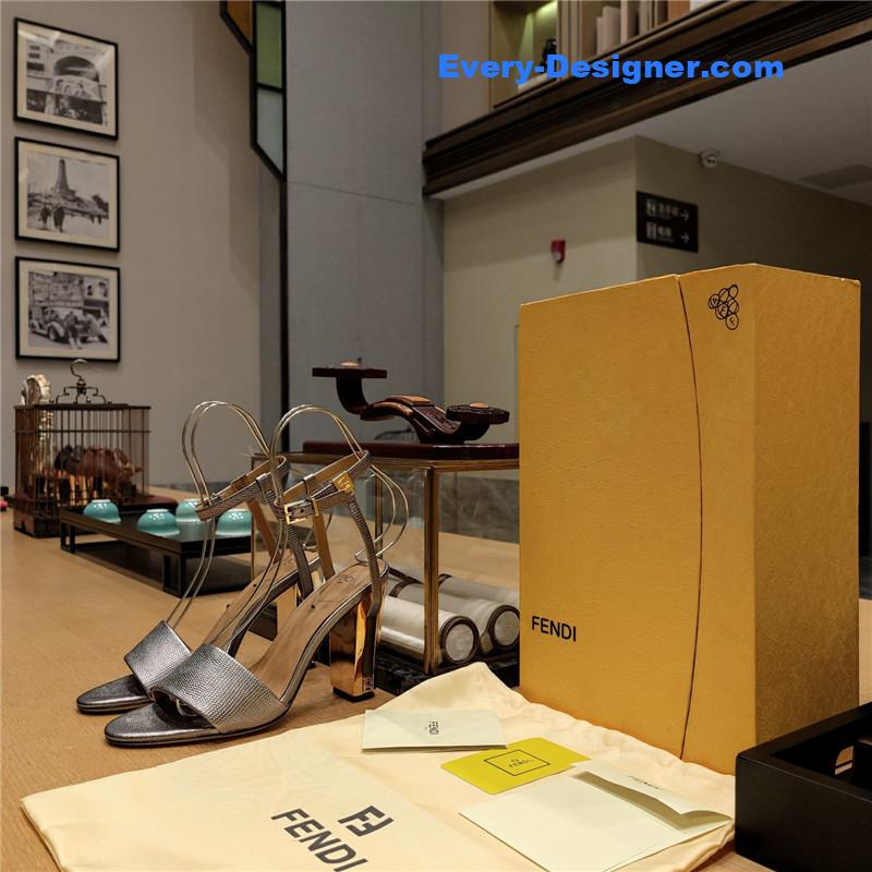 F**di electroplated high heel sandals