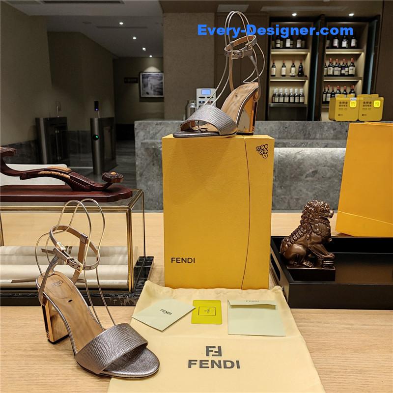 F**di electroplated high heel sandals