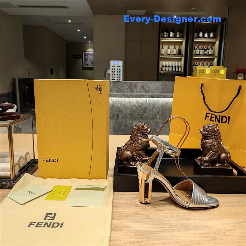 F**di electroplated high heel sandals