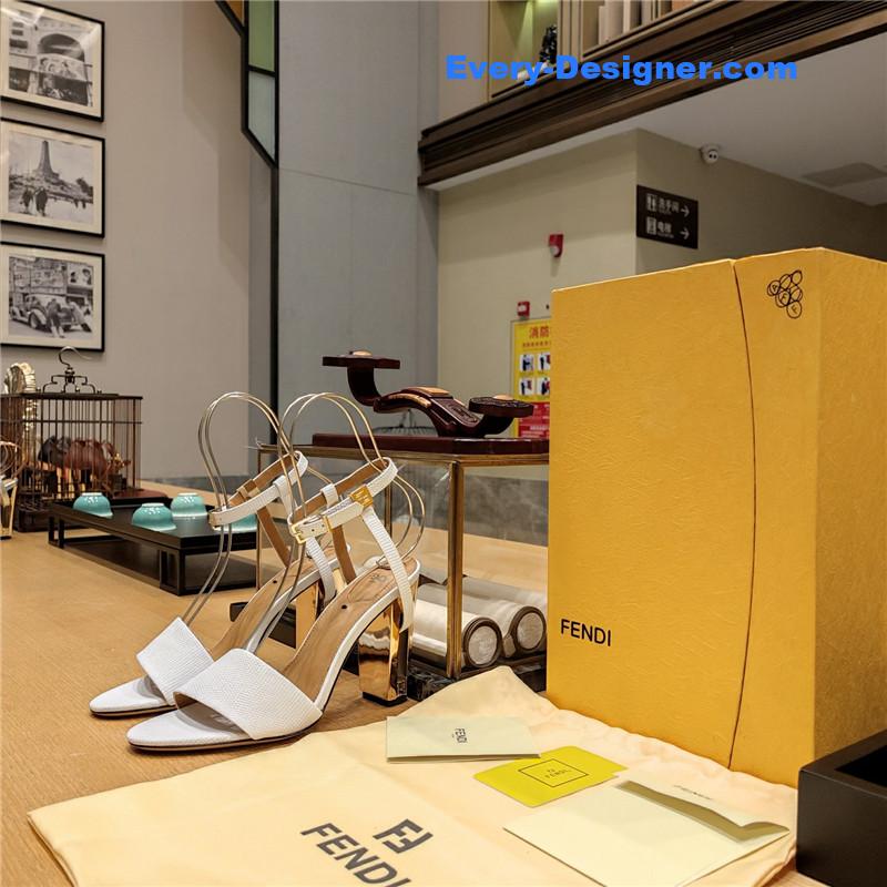 F**di electroplated high heel sandals