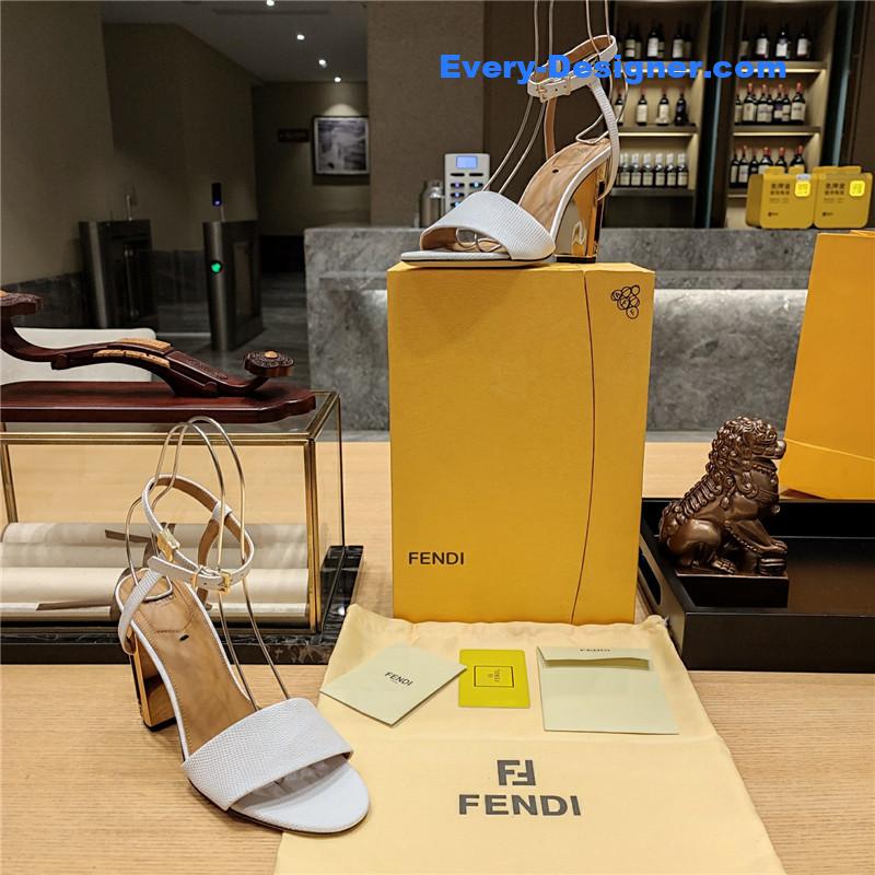 F**di electroplated high heel sandals