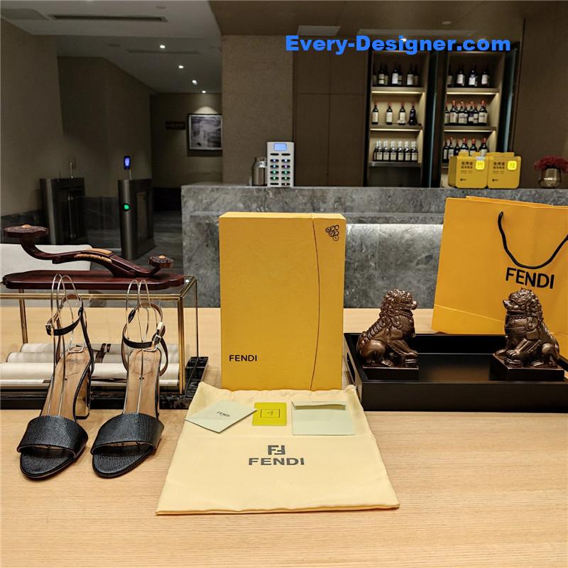 F**di electroplated high heel sandals