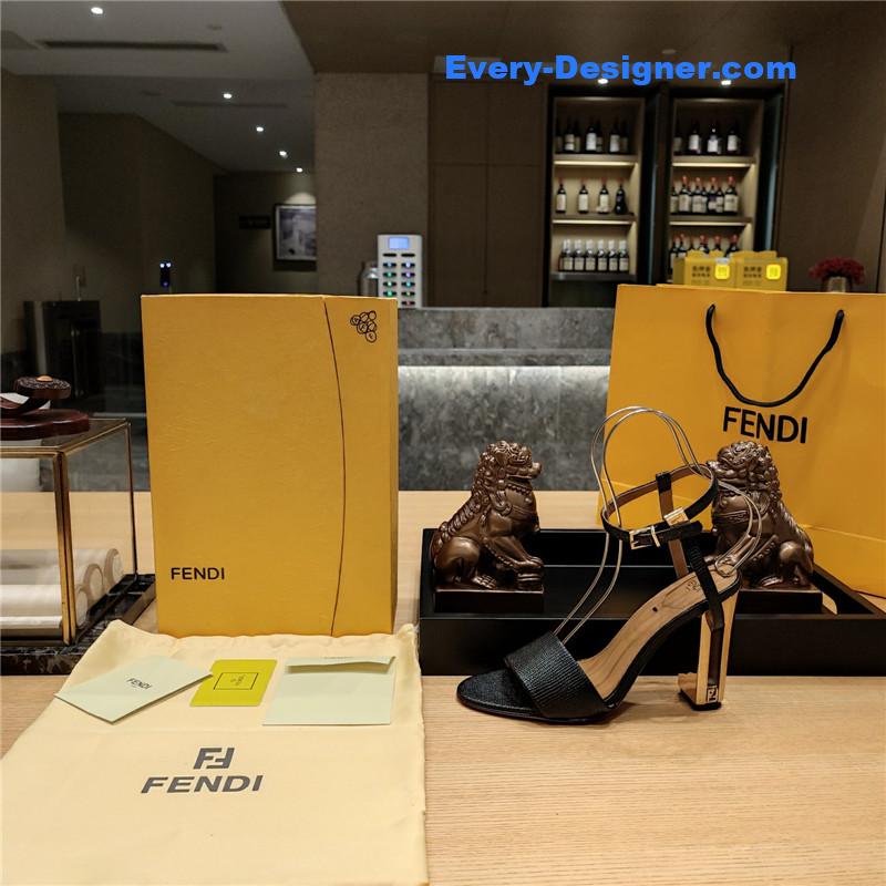 F**di electroplated high heel sandals