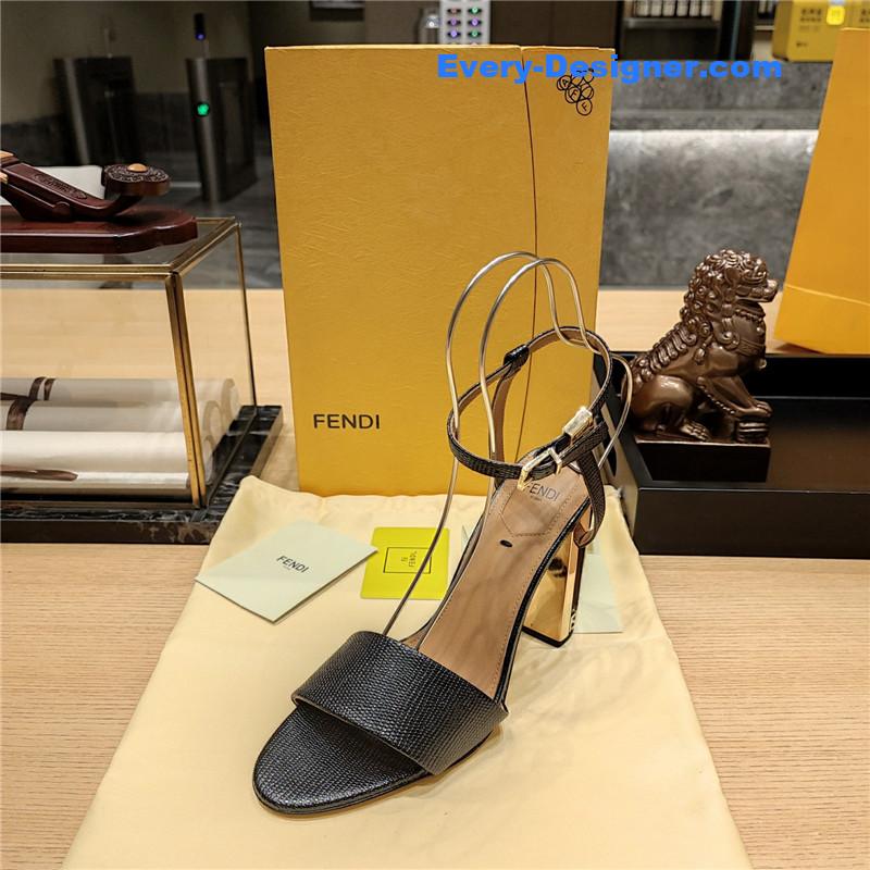 F**di electroplated high heel sandals