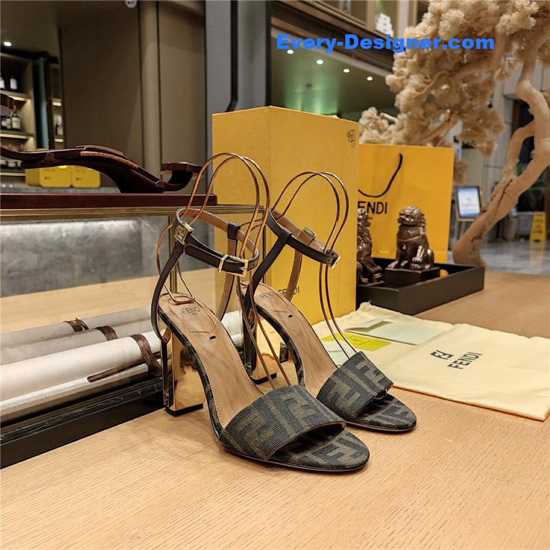 F**di electroplated high heel sandals