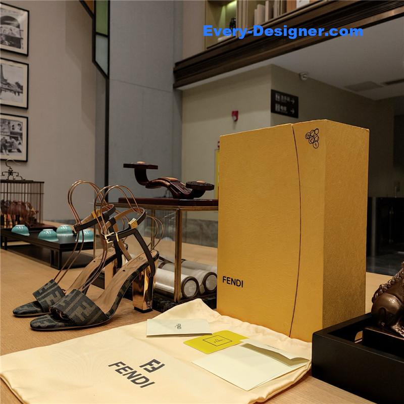 F**di electroplated high heel sandals