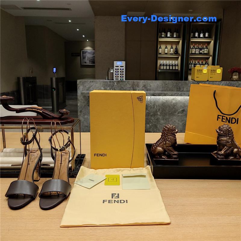 F**di electroplated high heel sandals