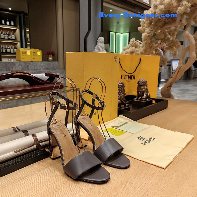 F**di electroplated high heel sandals