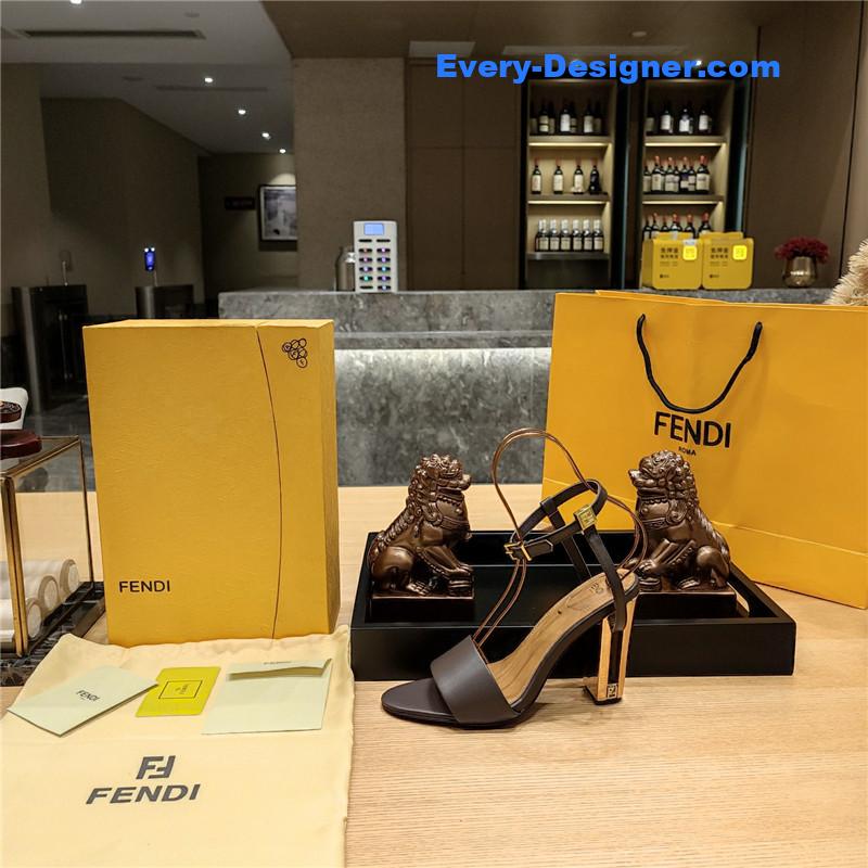 F**di electroplated high heel sandals