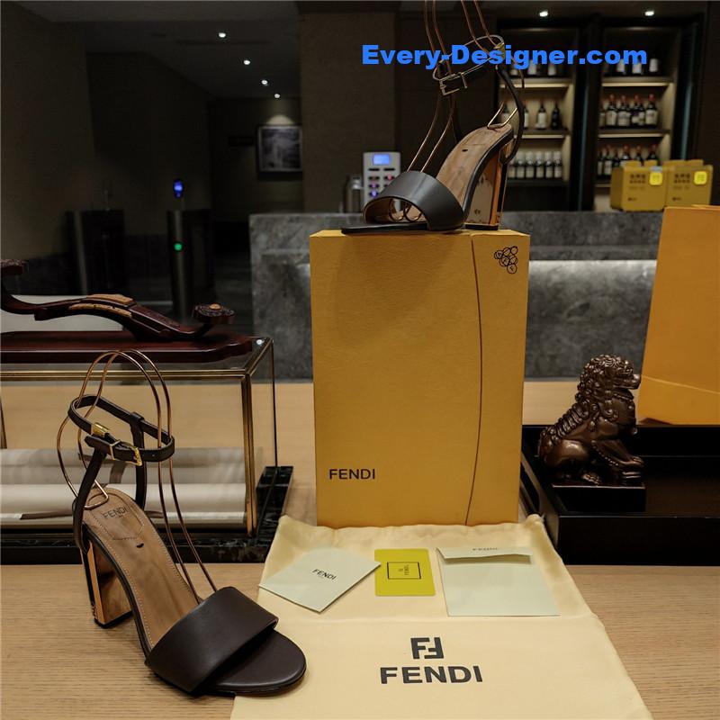 F**di electroplated high heel sandals