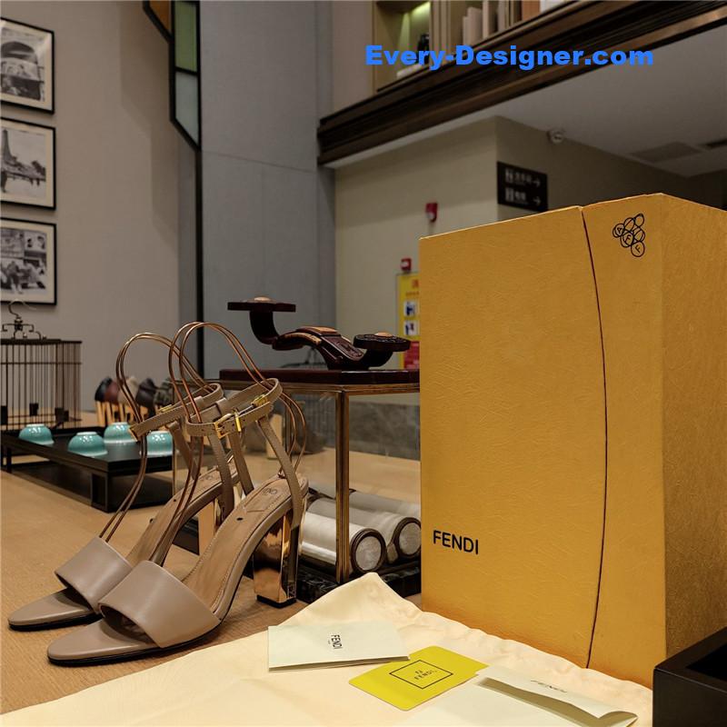 F**di electroplated high heel sandals