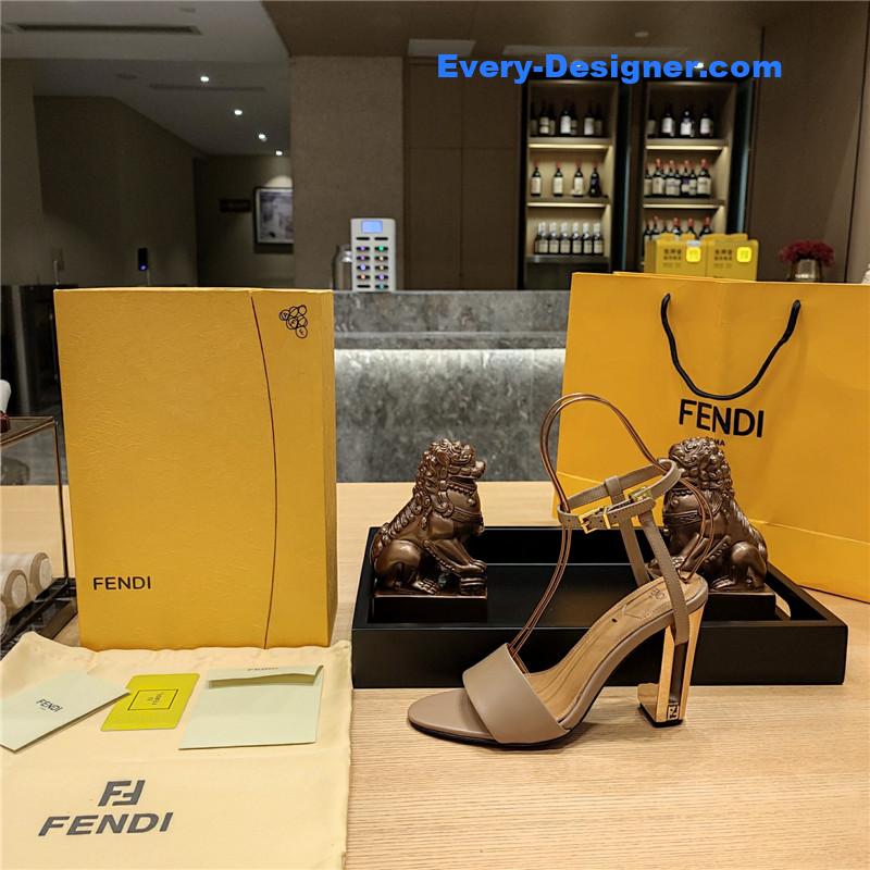 F**di electroplated high heel sandals