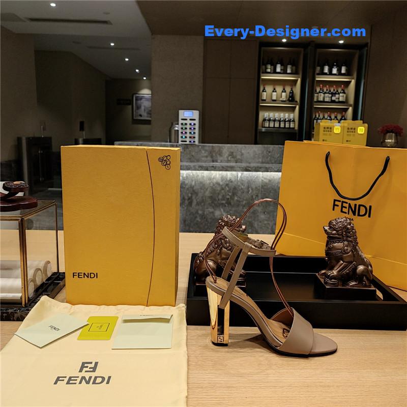 F**di electroplated high heel sandals