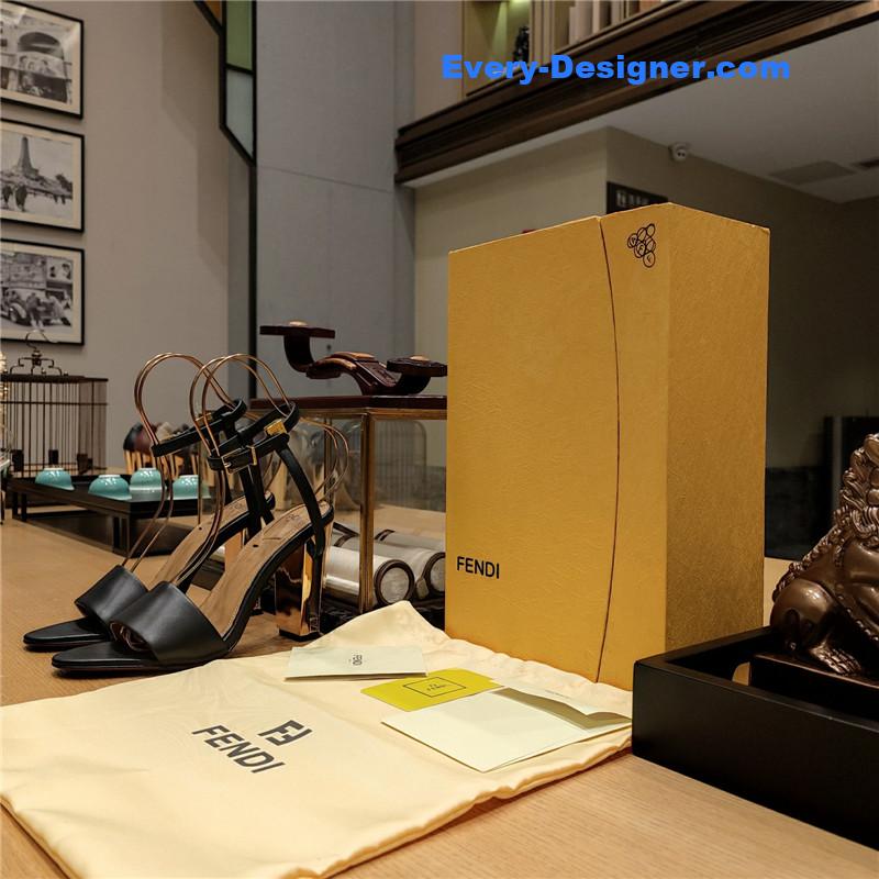 F**di electroplated high heel sandals