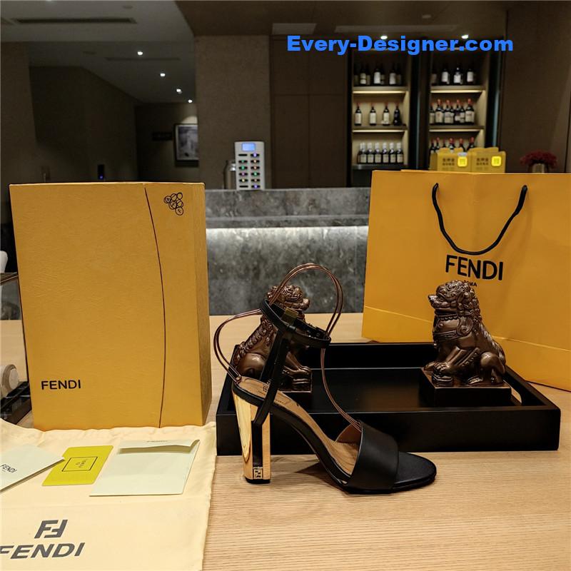 F**di electroplated high heel sandals