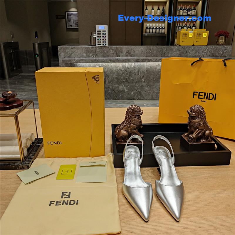 F**di back strap toe high heels