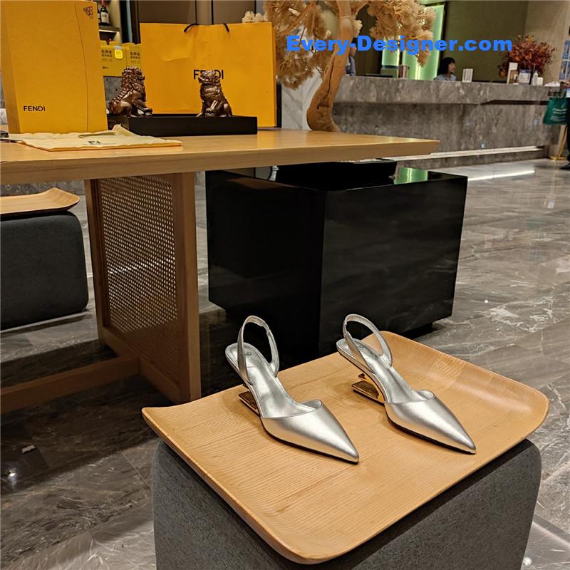 F**di back strap toe high heels