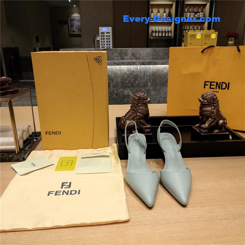 F**di back strap toe high heels