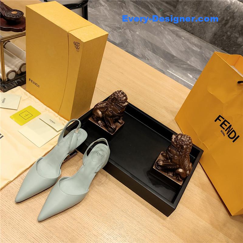 F**di back strap toe high heels