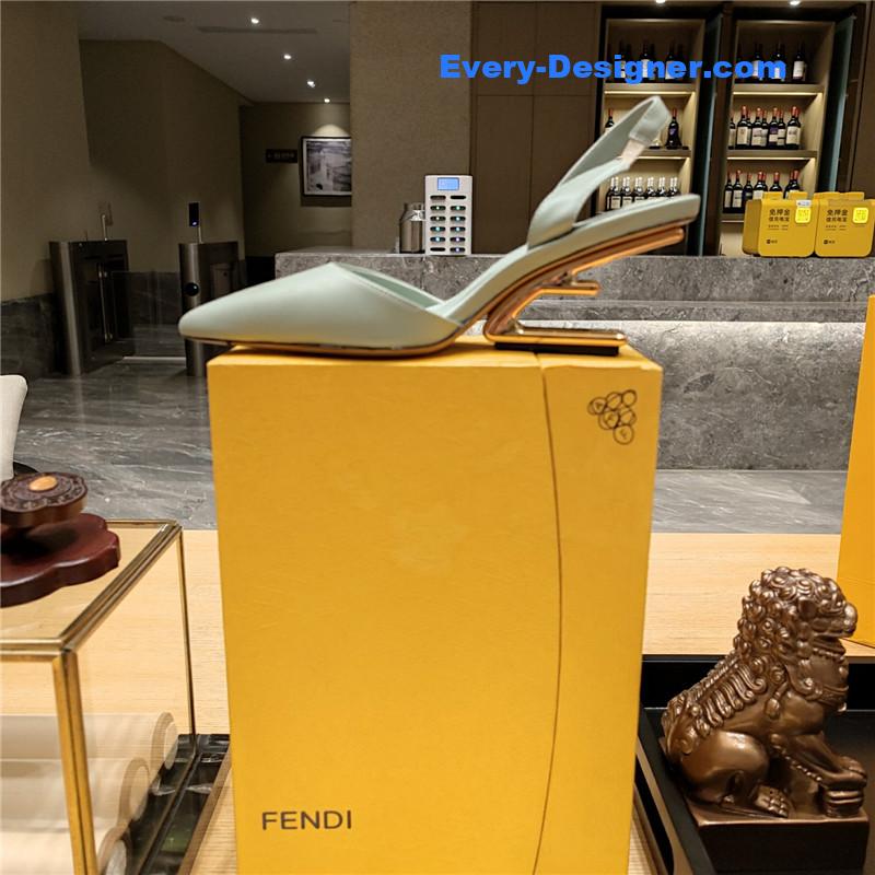 F**di back strap toe high heels