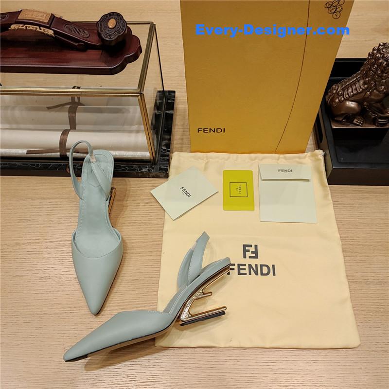 F**di back strap toe high heels