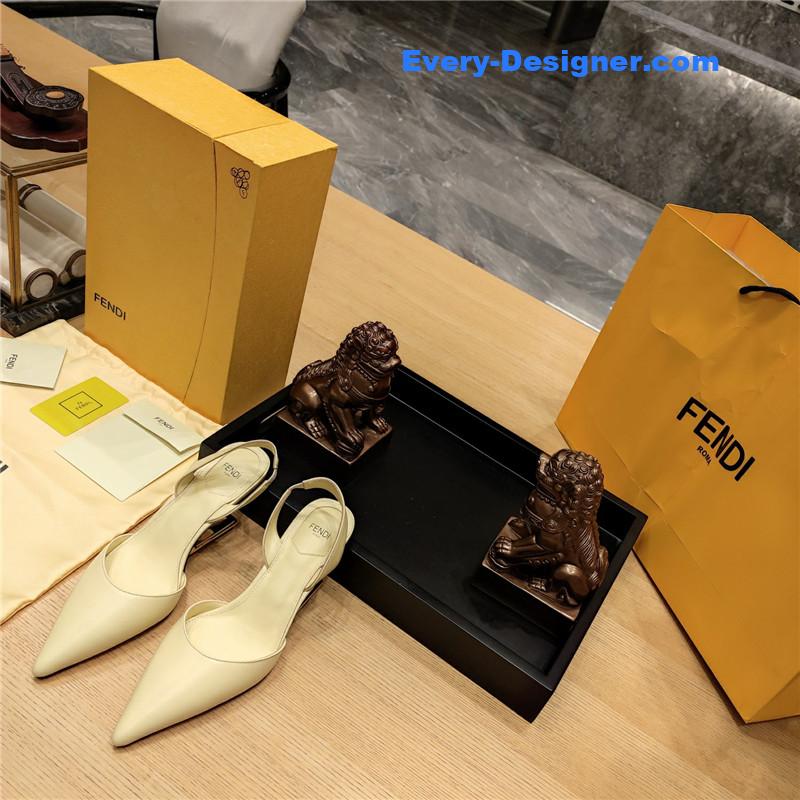 F**di back strap toe high heels