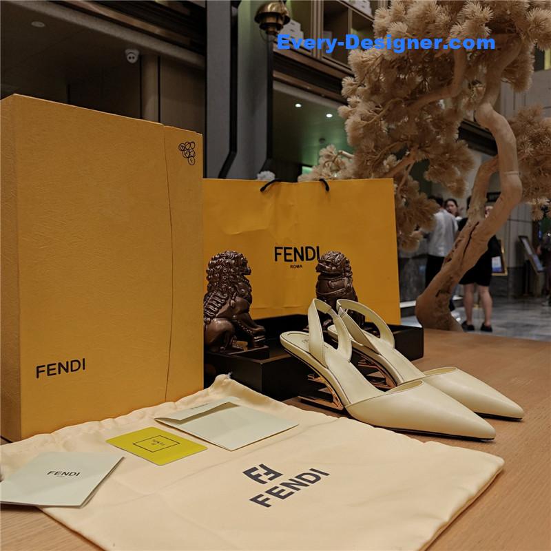 F**di back strap toe high heels