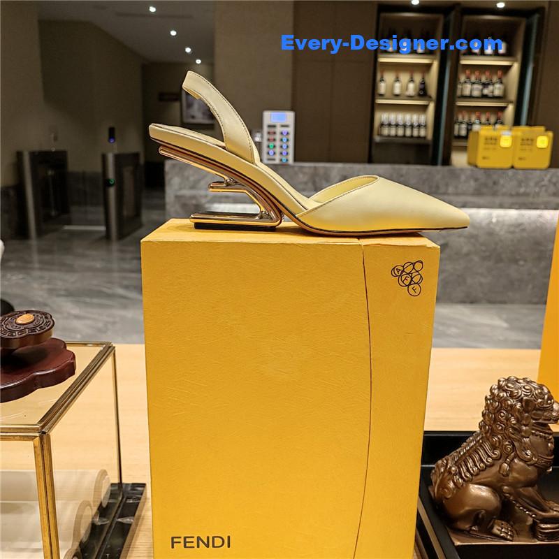 F**di back strap toe high heels