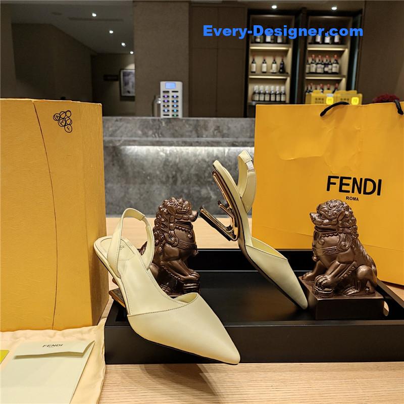 F**di back strap toe high heels