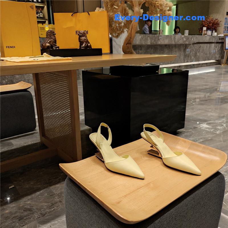 F**di back strap toe high heels