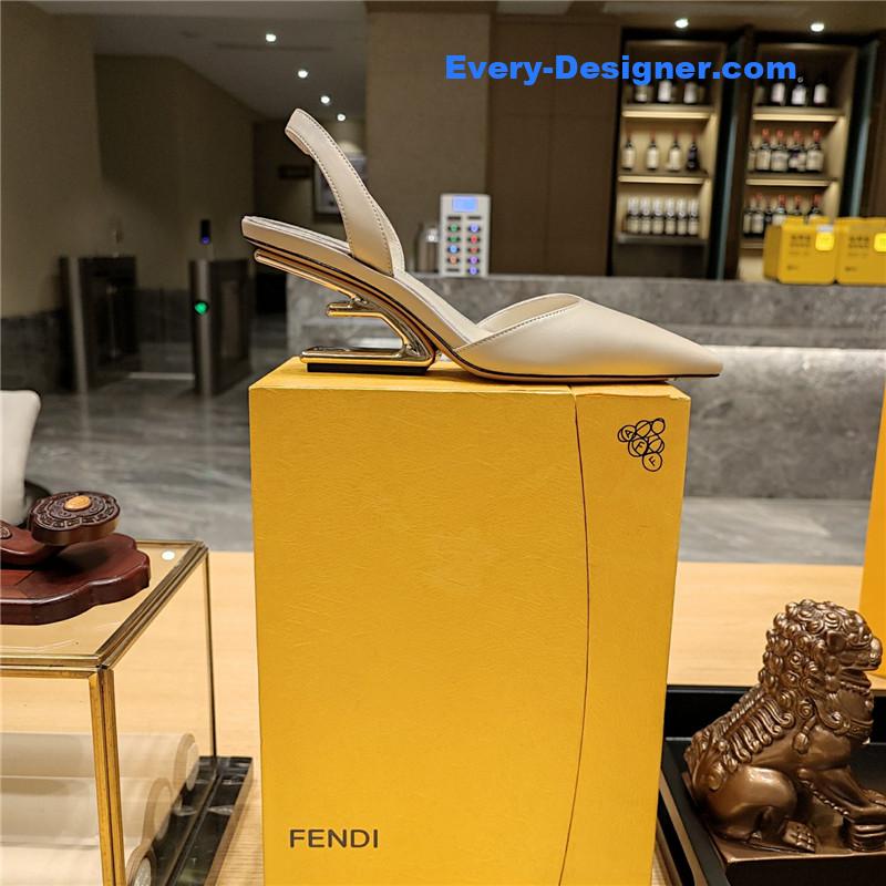 F**di back strap toe high heels