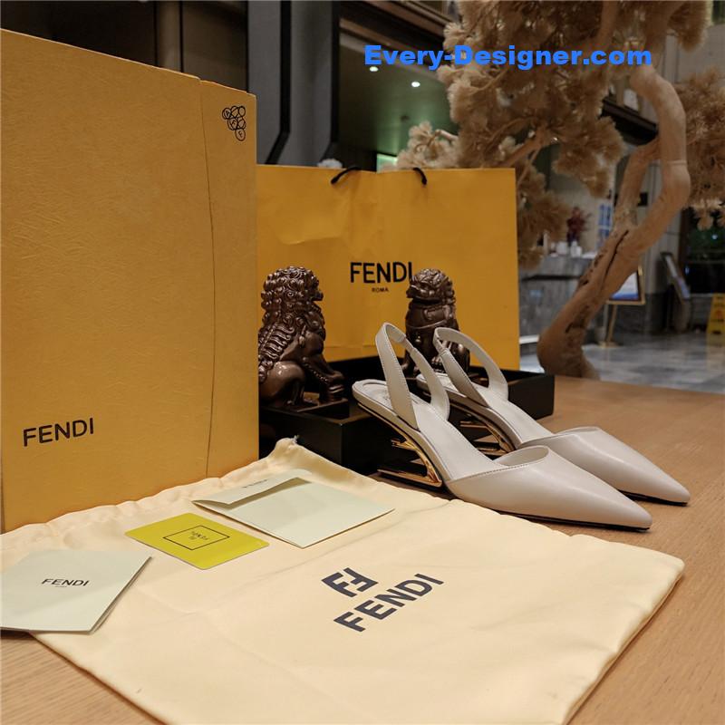 F**di back strap toe high heels